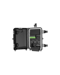 CAIXA CTO OPTICA MONTADA 1X8 SC/APC NAP POP 16 (6.5 A 10) COM 9 ADAPTADORES DUPLEX - FIBRACEM