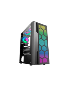 GABINETE GAMER K-MEX CG02TT MULTIVERSO PAINEL LED RGB AURA