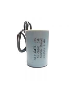 Capacitor de Partida 30UF 250Vac 1431 50/60Hz AGL para Motor Portão Automático