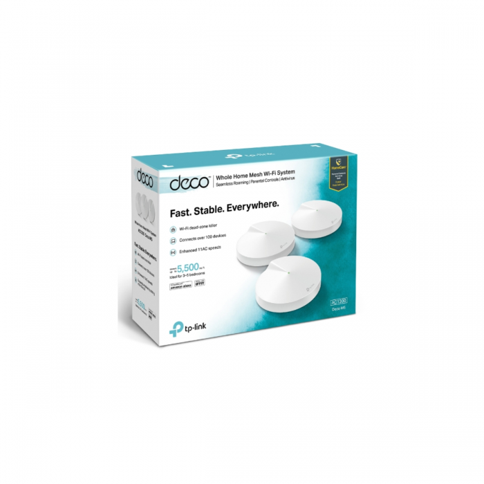 Roteador Wireless Mesh TP-Link Deco M5 (2-Pack) AC1300: Cobertura