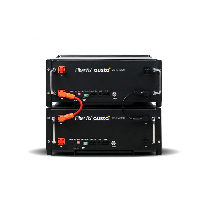 Bateria de lítio 48V 100Ah (4.8kWh) expansível FIBERVIX ZC-L 48100