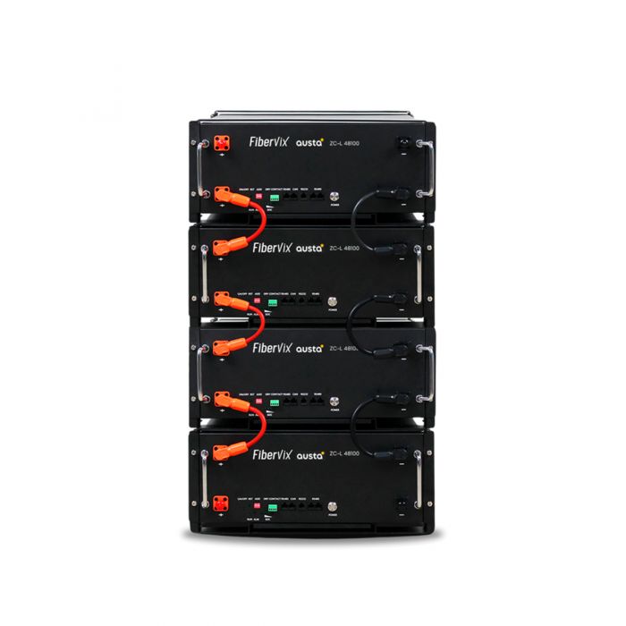 Bateria de lítio 48V 100Ah (4.8kWh) expansível FIBERVIX ZC-L 48100