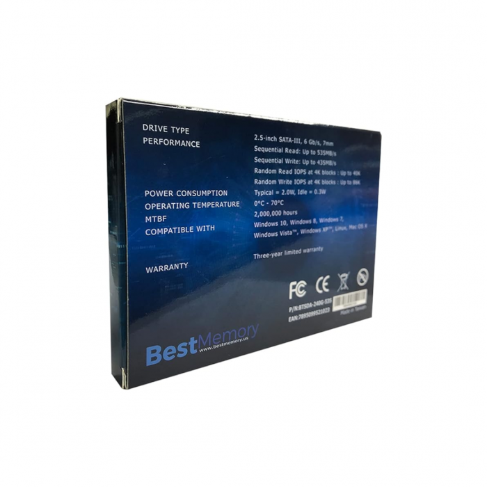 HD SSD 240GB 2.5 SATA 3 BTSDA-240G-535 - BEST MEMORY: Acelere seu
