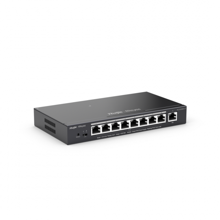 Switch 9 Portas PoE Giga Gerenciável L2 Ruijie Reyee RG-ES209GC-P